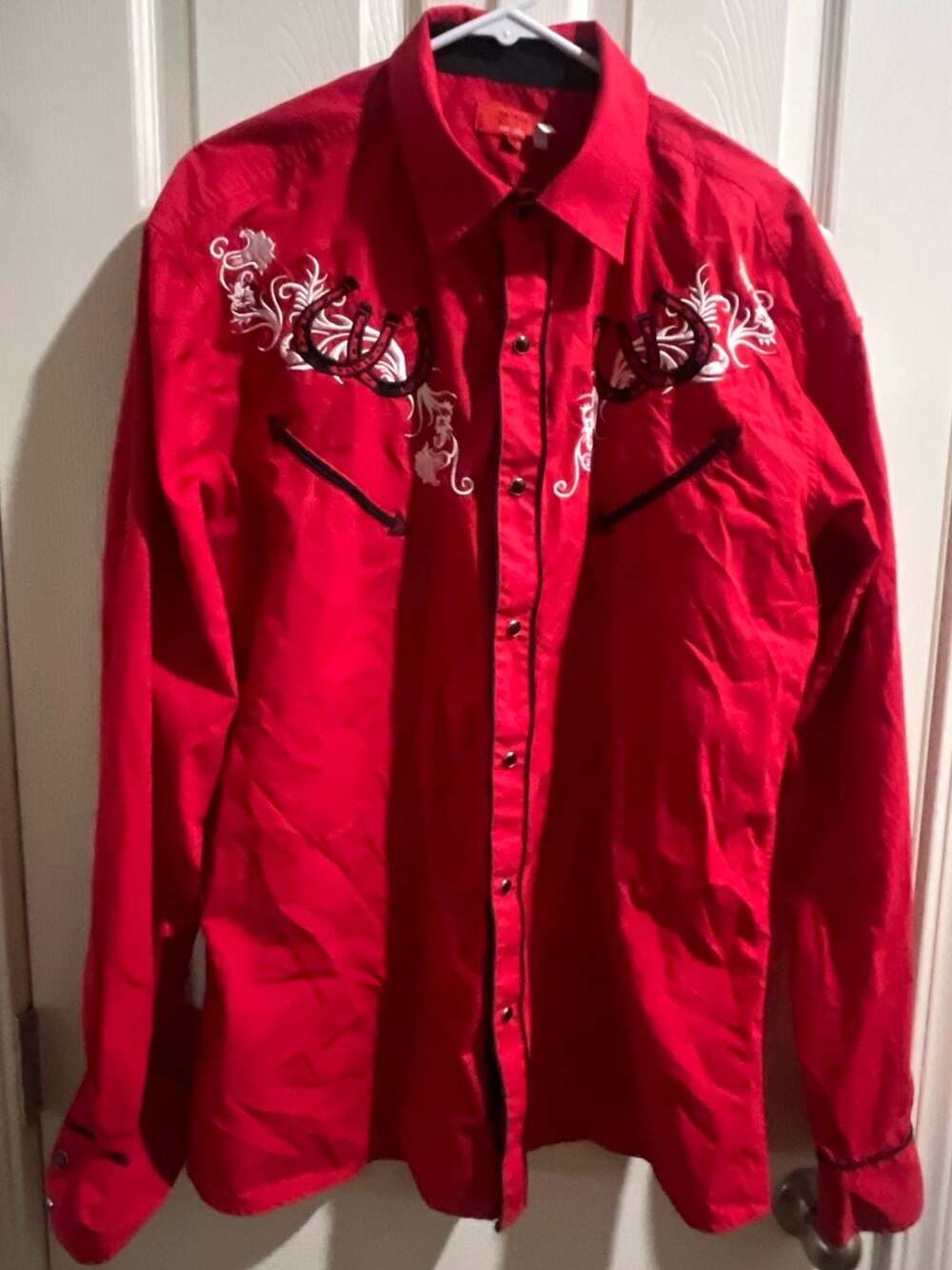 Patron Cito Red Label Embroidered Horseshoe Western Shirt